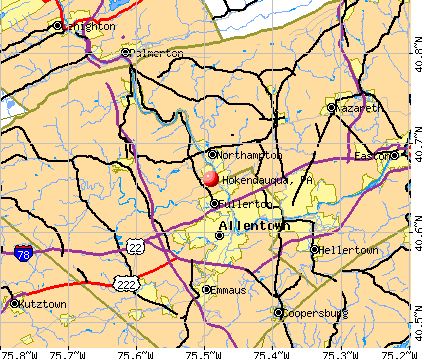 Hokendauqua, PA map
