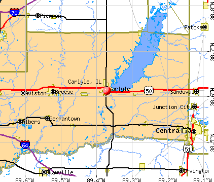 Carlyle, IL map