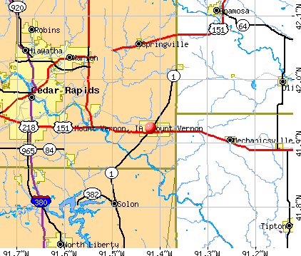 Mount Vernon, IA map