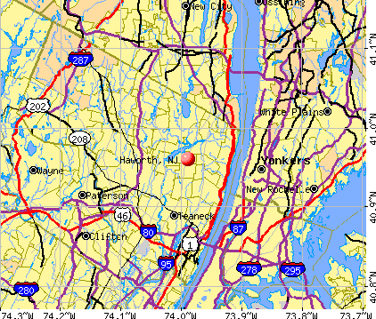 Haworth, NJ map