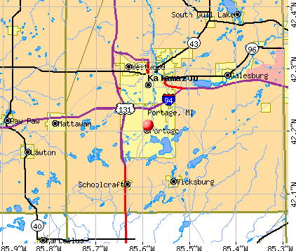 Portage, MI map