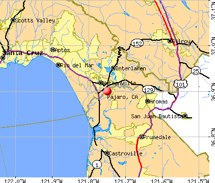 Pajaro, CA map