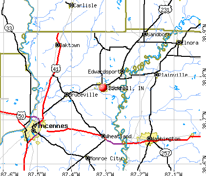 Bicknell, IN map