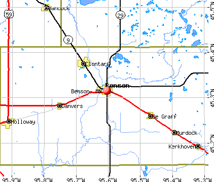 Benson, MN map