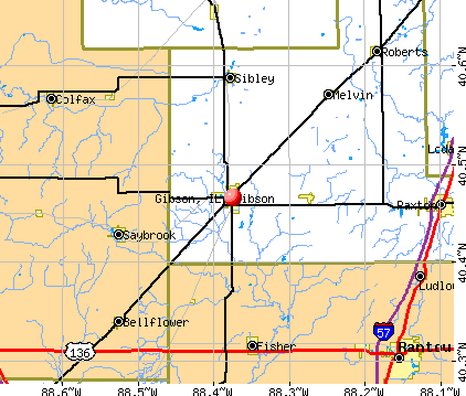 Gibson City, IL map