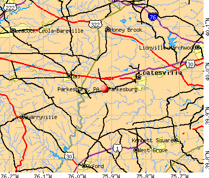 Parkesburg, PA map