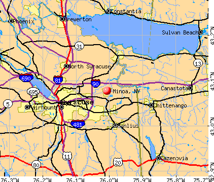 Minoa, NY map