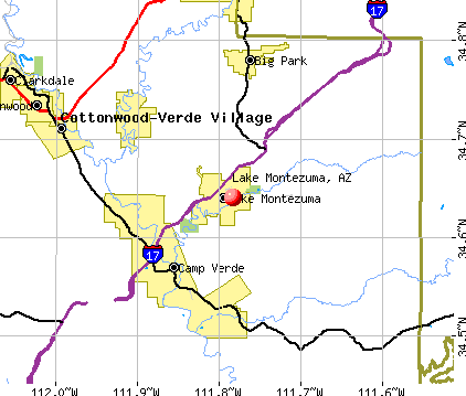 Lake Montezuma, AZ map