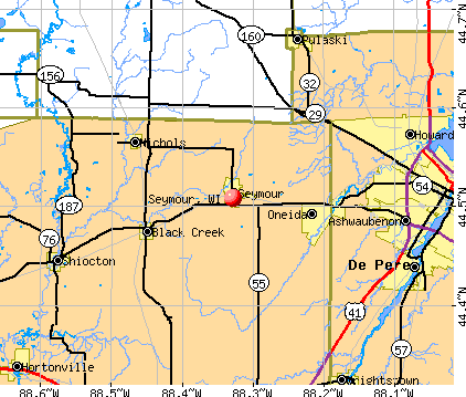 Seymour, WI map