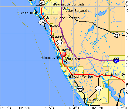 Nokomis, FL map