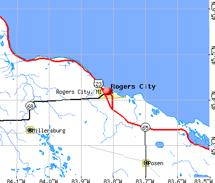 Rogers City, MI map