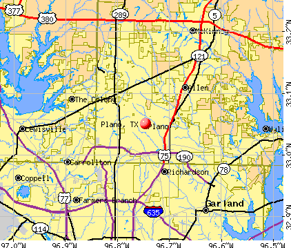 Plano, TX map