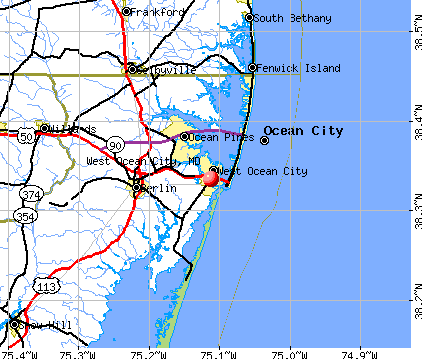 West Ocean City, MD map
