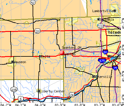 Swanton, OH map