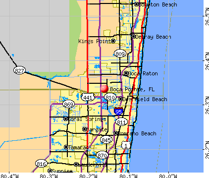 Boca Pointe, FL map