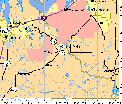 Yelm, WA map