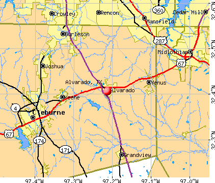 Alvarado, TX map