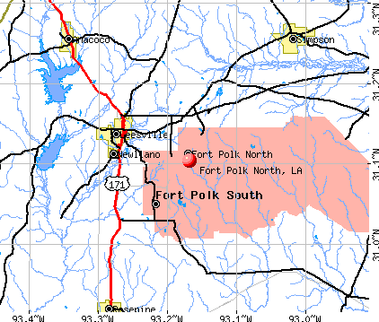 Fort Polk North, LA map