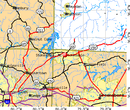 Stokesdale, NC map