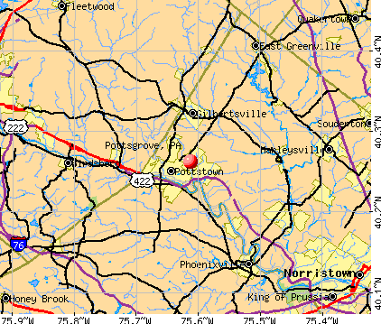 Pottsgrove, PA map