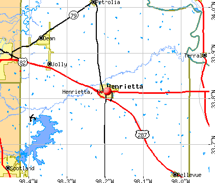 Henrietta, TX map