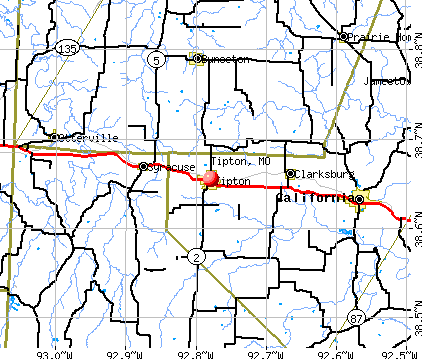 Tipton, MO map