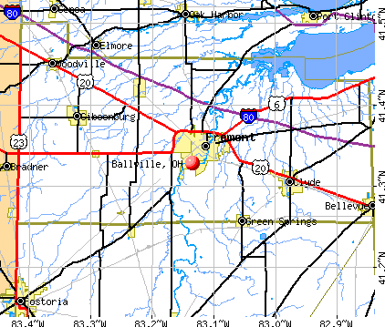 Ballville, OH map