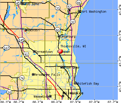 Thiensville, WI map