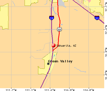 Sahuarita, AZ map
