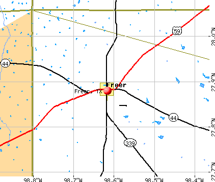 Freer, TX map