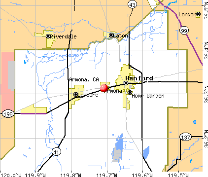 Armona, CA map