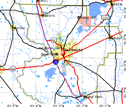 Valdosta, GA map