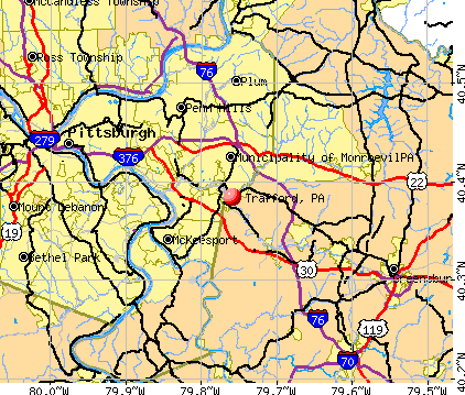 Trafford, PA map