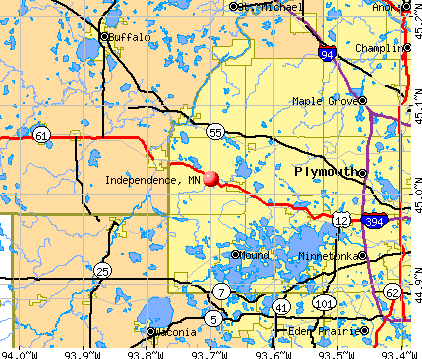 Independence, MN map