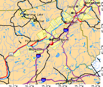 Wilkes-Barre Township, PA map