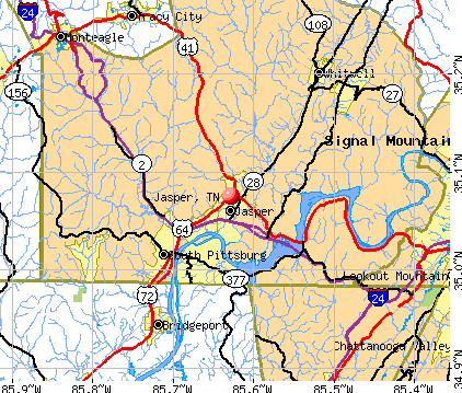 Jasper, TN map