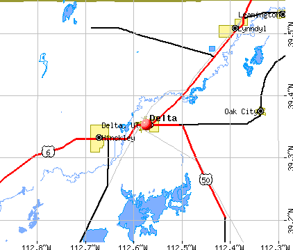 Delta, UT map
