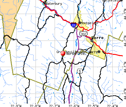 Northfield, VT map