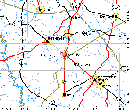Fairfax, SC map
