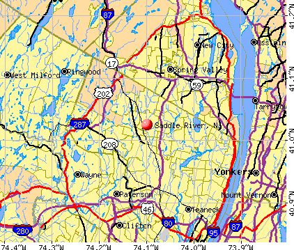 Saddle River, NJ map