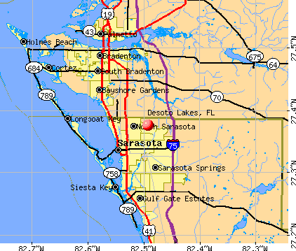 Desoto Lakes, FL map