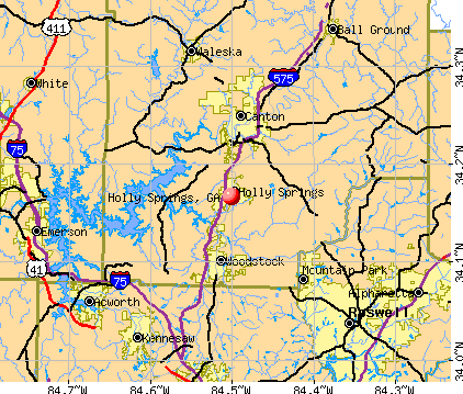 Holly Springs, GA map