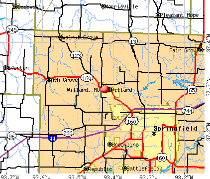 Willard, MO map