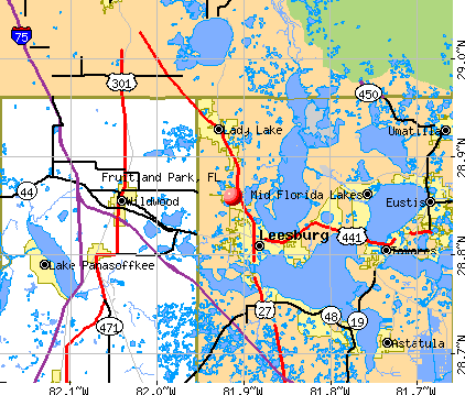 Fruitland Park, FL map