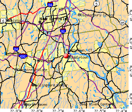 Middletown, CT map