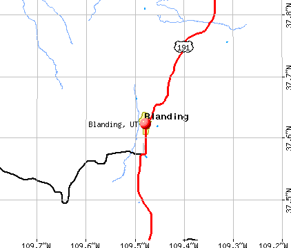 Blanding, UT map