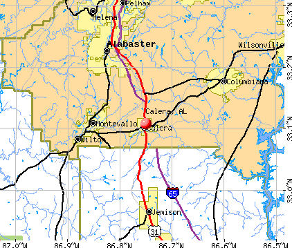 Calera, AL map