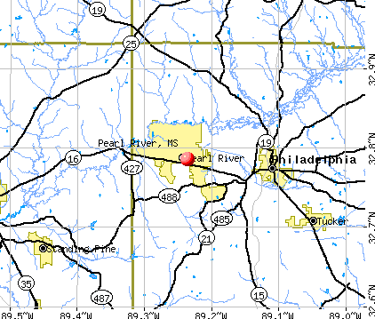Pearl River, MS map