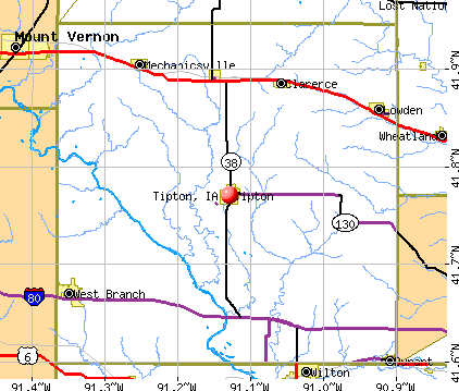 Tipton, IA map