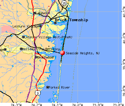 Seaside Heights, NJ map